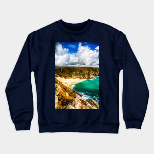 Porthcurno Beach, Cornwall Crewneck Sweatshirt